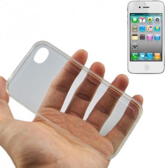 iPhone 4(S) TPU Siliconen Case Ultra Dun Gel Hoesje Transparant | bol.com