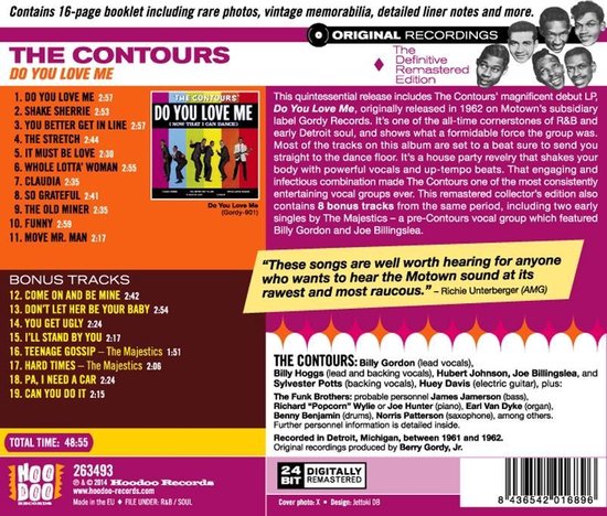 Do You Love Me, The Contours CD (album) Muziek