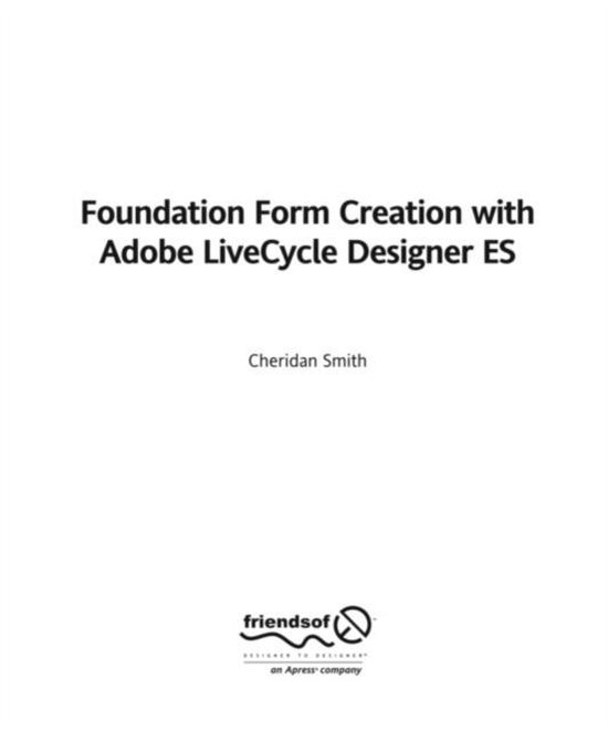 Foundation Form Creation with Adobe LiveCycle Designer ES - cover