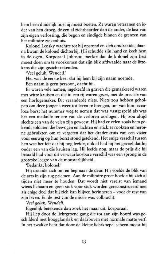 Tekstpagina met een verhaal over een soldaat die terugkeert naar Vietnam en de ontmoeting met een oude bekende.