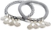 SILIS ARMBANDEN | THE SNAKE STRASS | MORNING DAWN GREY & SHAKE UR COINS