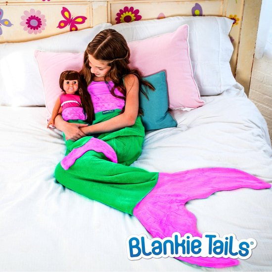 Mermaid Blanket Green / Deep Pink Kids