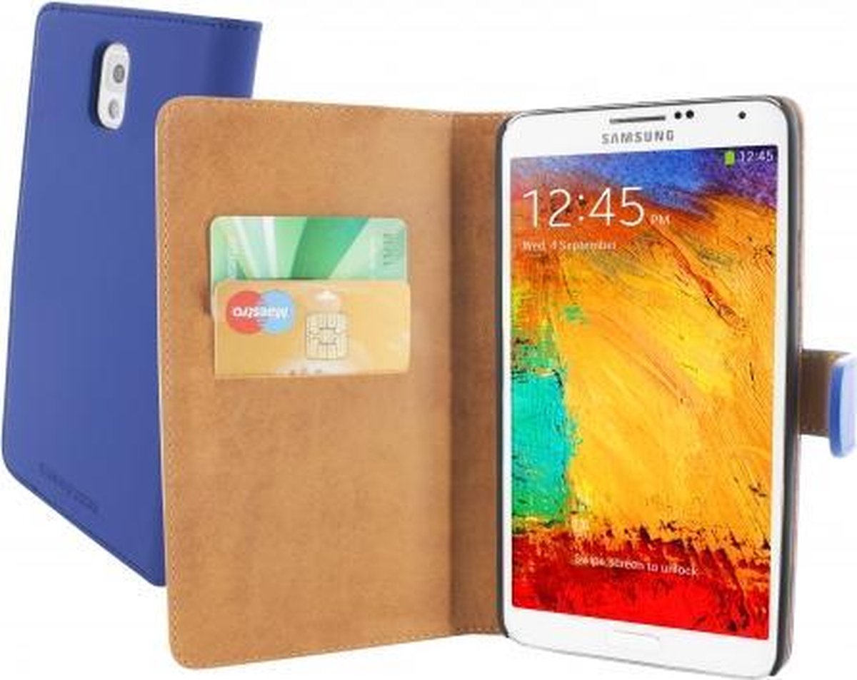 Mobiparts Premium Wallet Case Samsung Galaxy Note 3 Blue