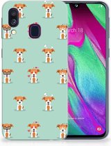 Geschikt voor Samsung Galaxy A40 TPU Siliconen Hoesje Pups