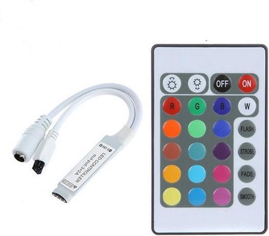Groenovatie LED Strip - RGB Controller - Mini 24 Knops - Incl. IR afstandsbediening