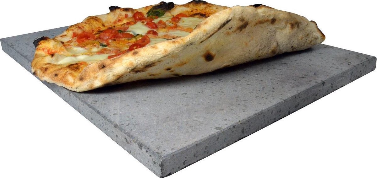 vocaal spontaan Met pensioen gaan Foodiletto Pizzasteen - 38x30,5 cm - bbq - natuurlijk materiaal | bol.com