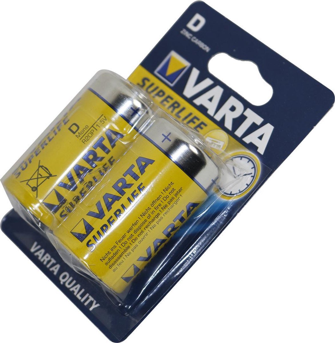 Pack de 2 piles Varta Superlife R20 Mono D - 4871