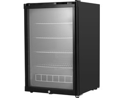 Husky KK110-BK-NL-HU - Koelkast Tafelmodel - Met Glazen Deur - 130 Liter - 40dB - Zwart