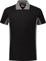 Workman Poloshirt Bi-Colour - 1406 zwart / grijs - Maat 2XL