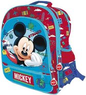 Mickey Mouse rugzak  / grote rugzak 41cm met 3 vakken en 2 drinkbekerhouders / goede en stevige kwaliteit! Te groot voor kleuters!