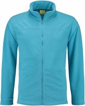 Turquoise fleece vest met rits voor volwassenen XXL