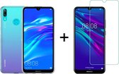 Huawei Y6 2019 hoesje siliconen case hoes cover transparant - 1x Huawei Y6 2019 Screenprotector