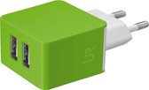 Trust Urban - Dual Smartphone USB Thuislader - Groen
