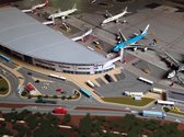 1:500 SXM (St. Maarten) - Vliegveld mat / folie / diorama set met gebouwen