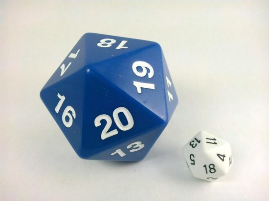 Afbeelding van het spel 55mm 20-zijdig, spindown blauw