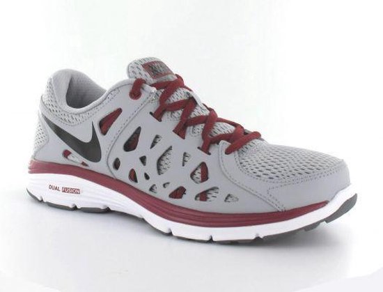 Nike Dual Fusion Run 2 - Hardloopschoenen - Heren - Maat 41 - Grijs;Rood |  bol.com