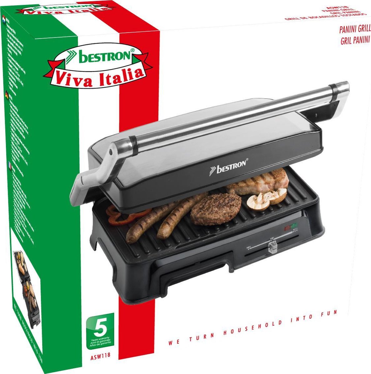 | Bestron ASW118 Contactgrill Bestron ASW318 Viva Italia contactgrill | wehkamp