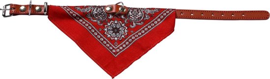 Foto: Adori halsband met zakdoek rood hondenhalsband 50x1 8 cm