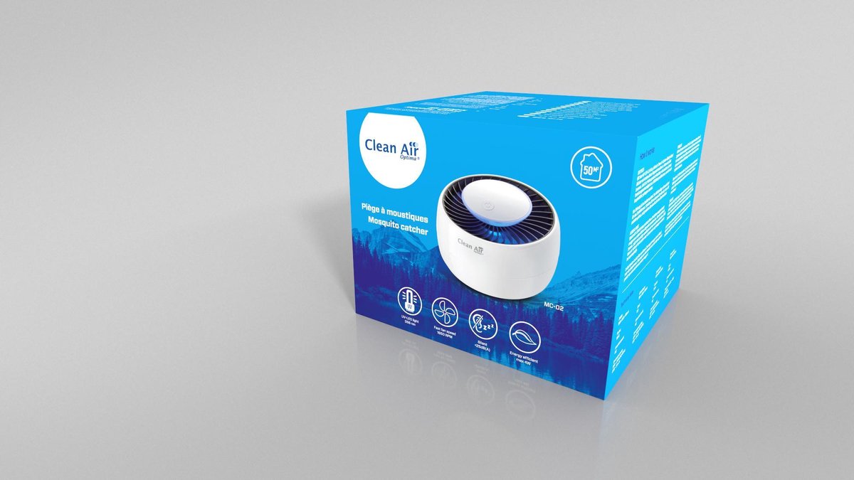 Clean Air Optima® MC-02 -  Muggenvanger - Muggenval - Muggenlamp - Muggenkiller - UV-LED lichtring trekt insecten aan thumbnail 3