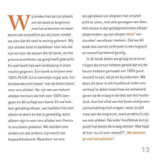 100procent puur jij, altijd en bij iedereen