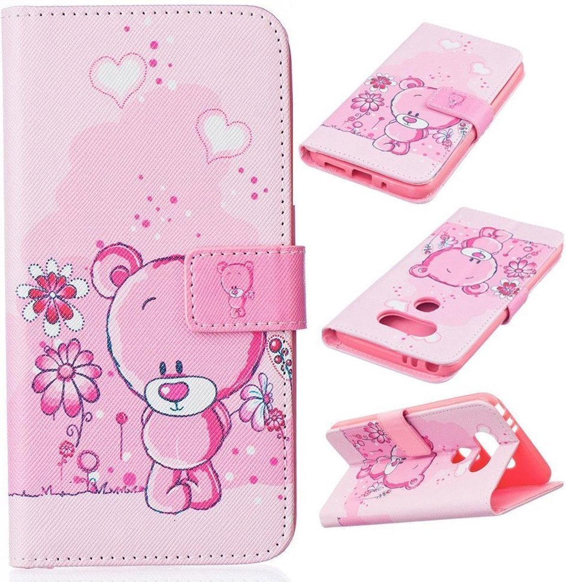 iCarer Bear print wallet case hoesje Geschikt voor: LG G5