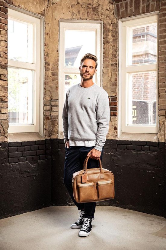 Burkely Alex Werktas Unisex - Cognac