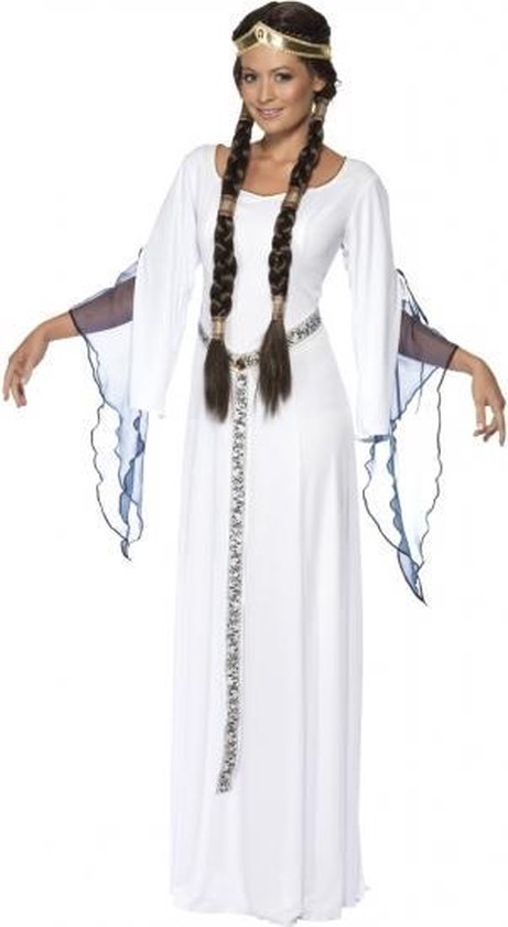 Welp bol.com | Witte lange middeleeuwse jurk verkleed kostuum voor KY-06