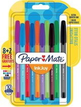 15x Paper Mate balpen InkJoy 100 met dop, blister 8 + 2 gratis