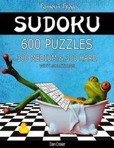 Famous Frog Sudoku 600 Puzzles with Solutions. 300 Medium and 300 Hard