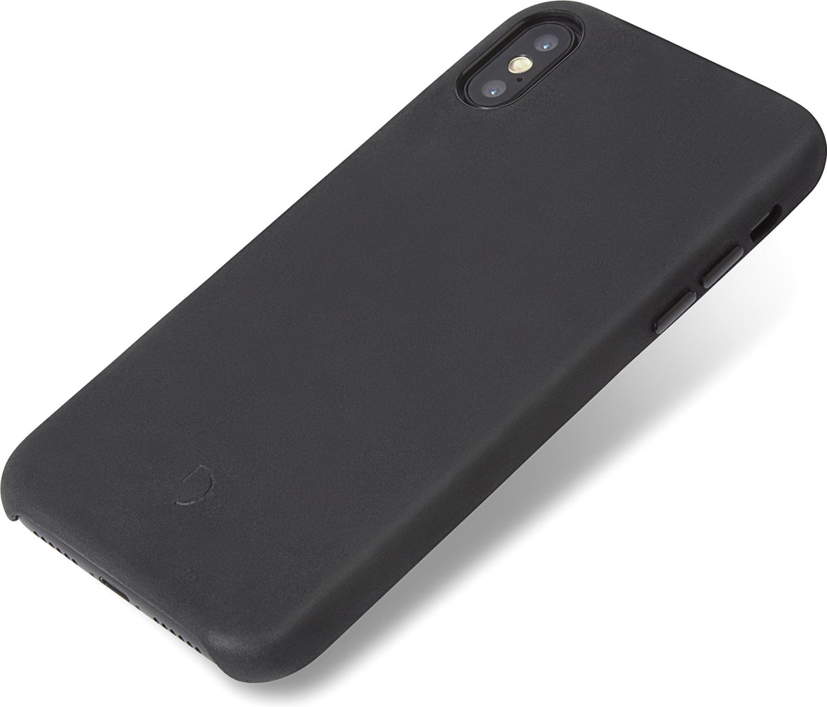 DECODED Back Cover iPhone Xs Max, Hoogwaardig FullGrain Leer, Leren knoppen +...