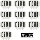 Dragon Darts – Pentathlon – 10 sets (30 stuks) – dart flights - Transparant/Clear