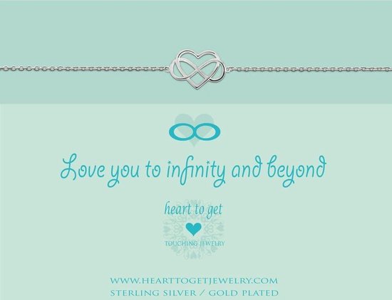 Heart to get Armband, infinity heart Armband (sieraad) 18-20 cm