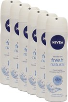 Nivea Women - Fresh natural - 6 x 150ml - deodorant - Voordeelverpakking