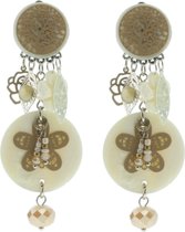 Bloemen clip oorbel