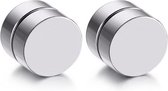 Magnetische Stud oorbellen Zilver 10mm