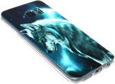 Wolf hoesje siliconen Geschikt Voor Samsung Galaxy S7 Edge