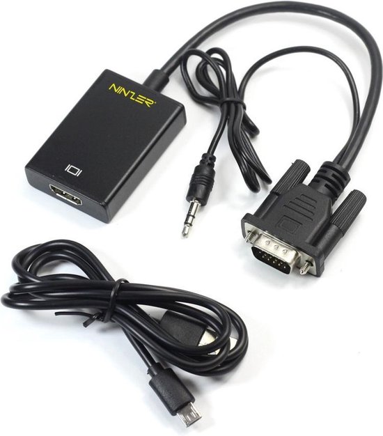 Ninzer VGA naar HDMI converter FHD, HD met Audio kabel - Ninzer