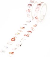 Set van 2 Rollen Washi Tape Bosdieren | Masking Tape