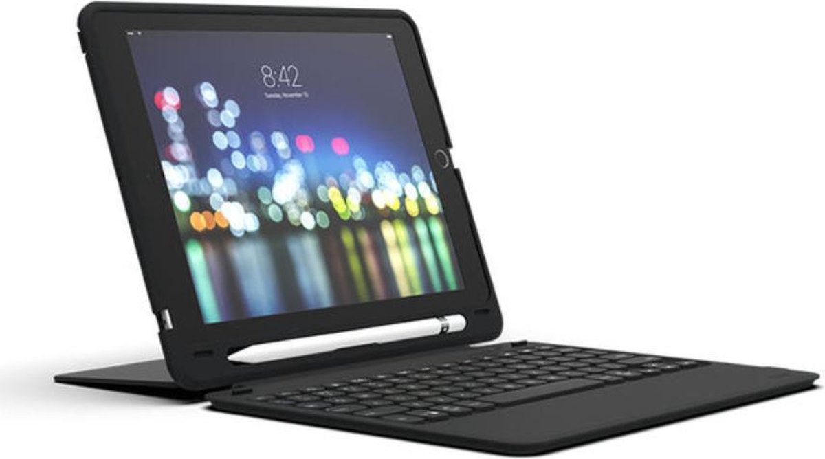 ZAGG Slim Book Go Bluetooth toetsenbord Frans voor Apple iPad Pro 12.9 Zwart-azerty