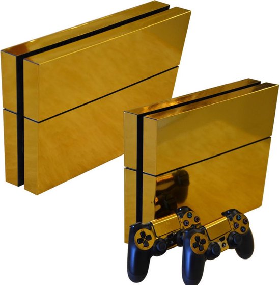 Bol Com Goud Chrome Ps4 Console Skins Playstation Stickers