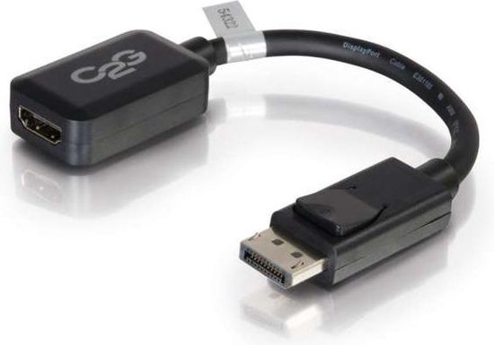 C2G 54322 tussenstuk voor kabels DisplayPort HDMI Zwart