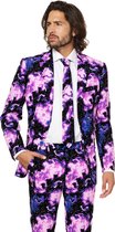 OppoSuits | Galaxy Guy | Mannen Kostuum | Paars | Carnaval | Maat 60