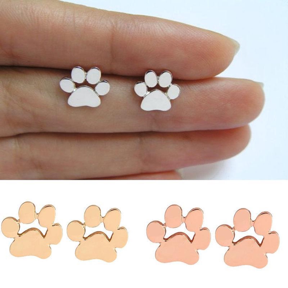 hondenpoot oorbellen