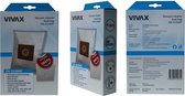 VIVAX DB-2330MF vier stofzakken plus luchtfilter voor VIVAX stofzuiger types 800EE, 1200, 2001