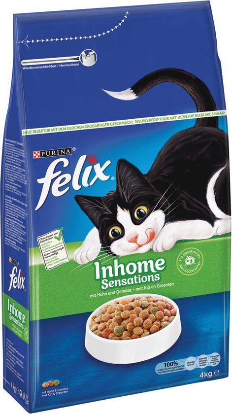 Verbinding jungle Keizer Felix Inhome Sensations - Katten droogvoer Kip, Granen & Tuingroenten - 4kg  | bol.com