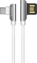 Hoco USB C Kabel 120CM met Tweezijdig USB A Aansluiting - Type C Cable - Wit