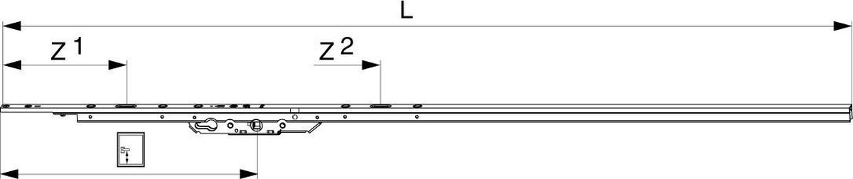 Maco Hefslot tbv hefschuifpui Doormaat 37,5 deurhoogte 2760 - 3360mm 215558