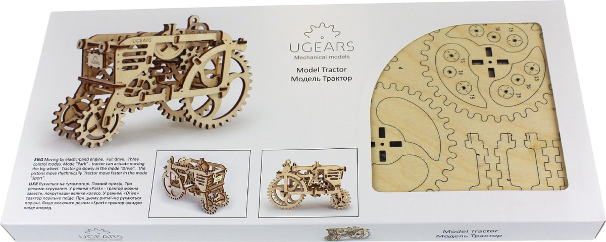 Ugears Modelbouw Hout Tractor — afbeelding 4