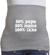 Buikband | L | grijs | 50% papa 50% mama 100% ikke