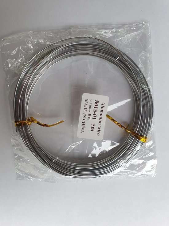 BENECREAT Zilverkleurige aluminiumdraad 3 gauge (6 mm) 7 m flexibele metalen snijdraad voor het maken van skeletten en sieraden